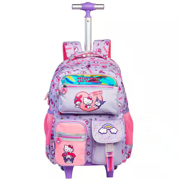 Mochila escolar com rodas  Hello Kitty Tween 15430  Xeryus - PT 1 UN