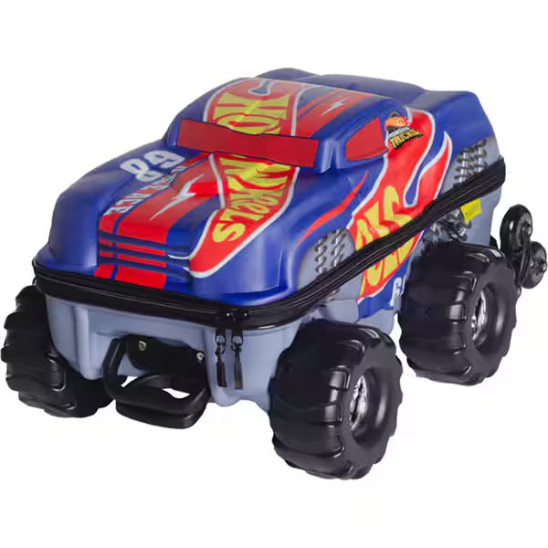 Mochila Escolar Infantil de Rodinhas em EVA Hot Wheels Monster Truck, Maxtoy - PT 1 UN