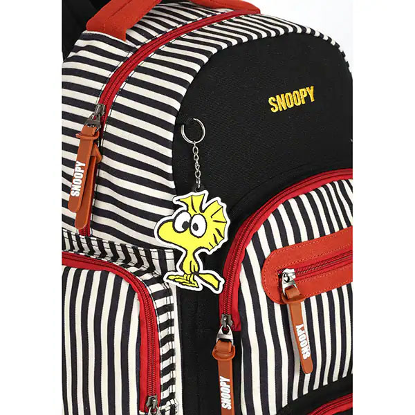 Mochila escolar em jeans Snoopy Preto MJ47768SN Luxcel - PT 1 UN