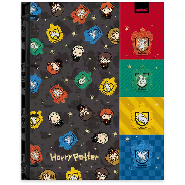 Caderno Universitário Argolado Capa Dura, 10 x 1, 160 Folhas, Harry Potter Charms, 2515602, Spiral H