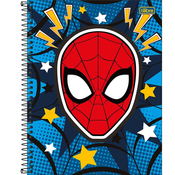 Caderno Capa Dura Universitário 1 Matéria Spider- Man Fit 80 Folhas - Sortido